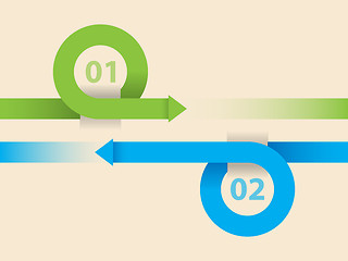 Image showing Curling arrows infographic template