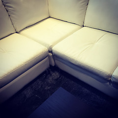 Image showing Corner leather sofa