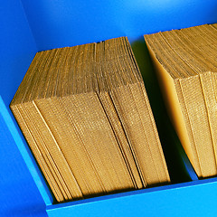 Image showing Stacks of cardboard