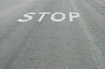 Image showing Stop on road