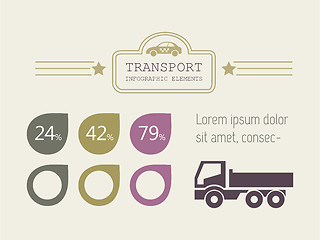 Image showing Transportation Infographic Elements.