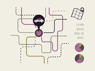 Image showing Transportation Infographic Elements.