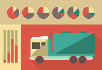 Image showing Transportation Infographic Elements.