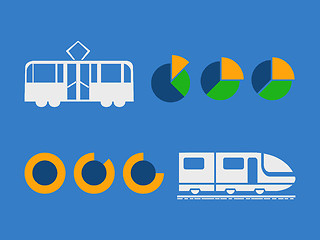 Image showing Transportation Infographic Elements.