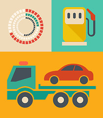 Image showing Transportation Infographic Elements.