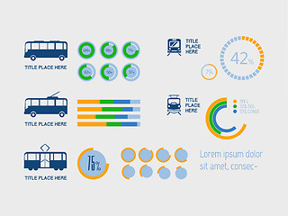 Image showing Transportation Infographic Elements.