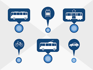 Image showing Transportation Infographic Elements.