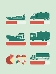 Image showing Transportation Infographic Elements.