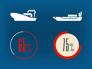 Image showing Transportation Infographic Elements.