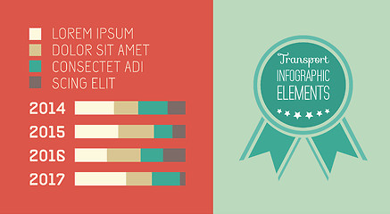 Image showing Transportation Infographic Elements.