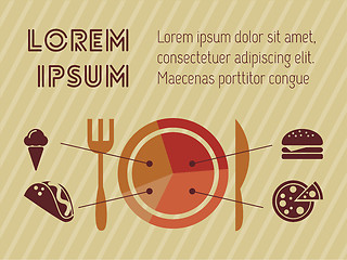 Image showing Fastfood Infographic Template.