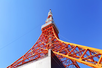 Image showing Tokyo Tower from low angle