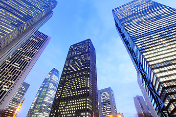 Image showing Low angle view of modern building