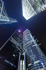 Image showing Futuristic modern building to sky