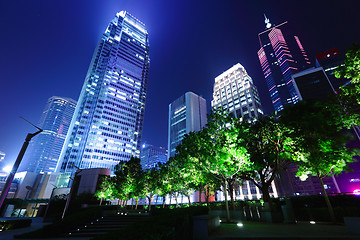 Image showing Hong Kong Business District at Night