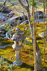 Image showing Stone lantern in Japanese garden