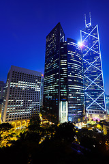 Image showing Central business district in Hong Kong