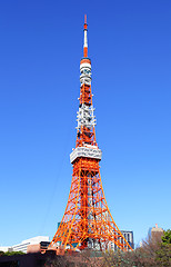 Image showing Tokyo tower with bright sunny day