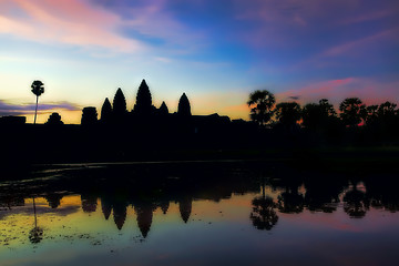 Image showing Sunrise over Angkor Wat