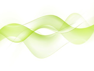 Image showing Bright green waves