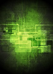 Image showing Abstract tech green design