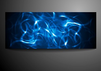Image showing Neon waves vector background