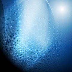 Image showing Abstract wavy technical background