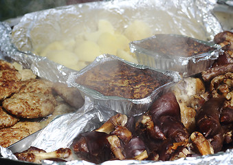 Image showing Hot meat dishes