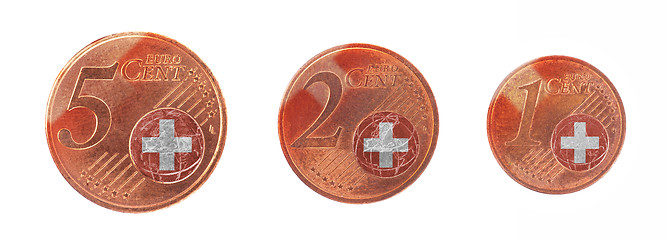 Image showing European union concept - 1, 2 and 5 eurocent