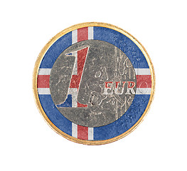 Image showing Euro coin, 1 euro