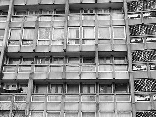 Image showing Black and white Robin Hood Gardens London