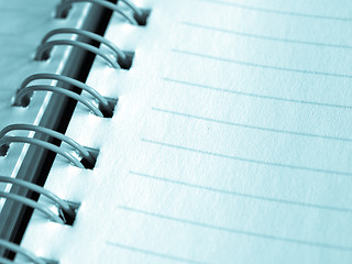 Image showing Blank notebook page