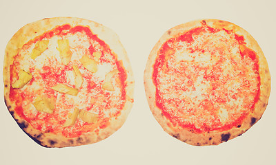 Image showing Retro look Pizza Margherita