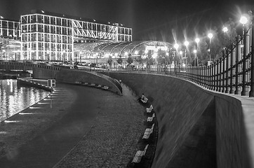 Image showing Black and white Hauptbahnhof in Berlin