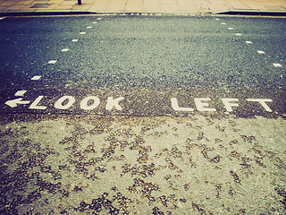 Image showing Retro look Look left