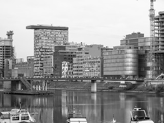 Image showing Black and white Medienhafen Duesseldorf