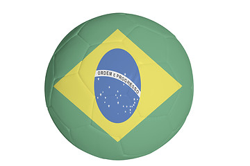 Image showing graphic of flag of Brazil on a soccer ball