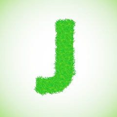Image showing grass letter I
