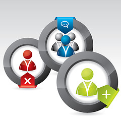 Image showing Social network icon design set