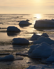 Image showing At noon on winter Ladoga-lake