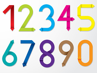 Image showing Colol origami number set 