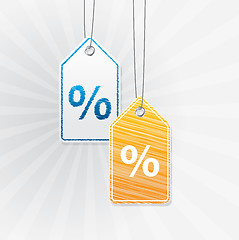 Image showing Hanging discount label set