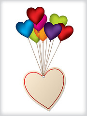 Image showing Valentine label design with balloons