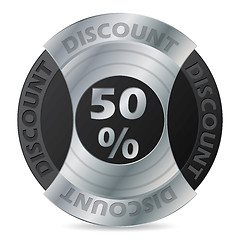 Image showing 50% discount badge design