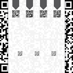 Image showing Qr coded website template design