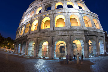 Image showing collosseum rome italy night