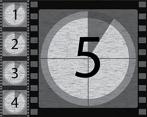 Image showing Black and white countdown