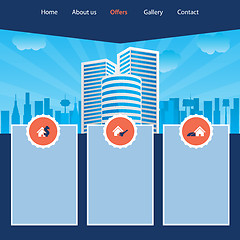 Image showing Cityscape website template design 