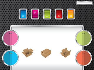 Image showing Technology web design with color switches