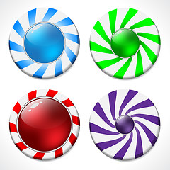 Image showing Swirling button design set 